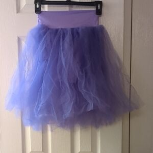 Balera Purple Ruffled Bubble Mini Skirt for Prom